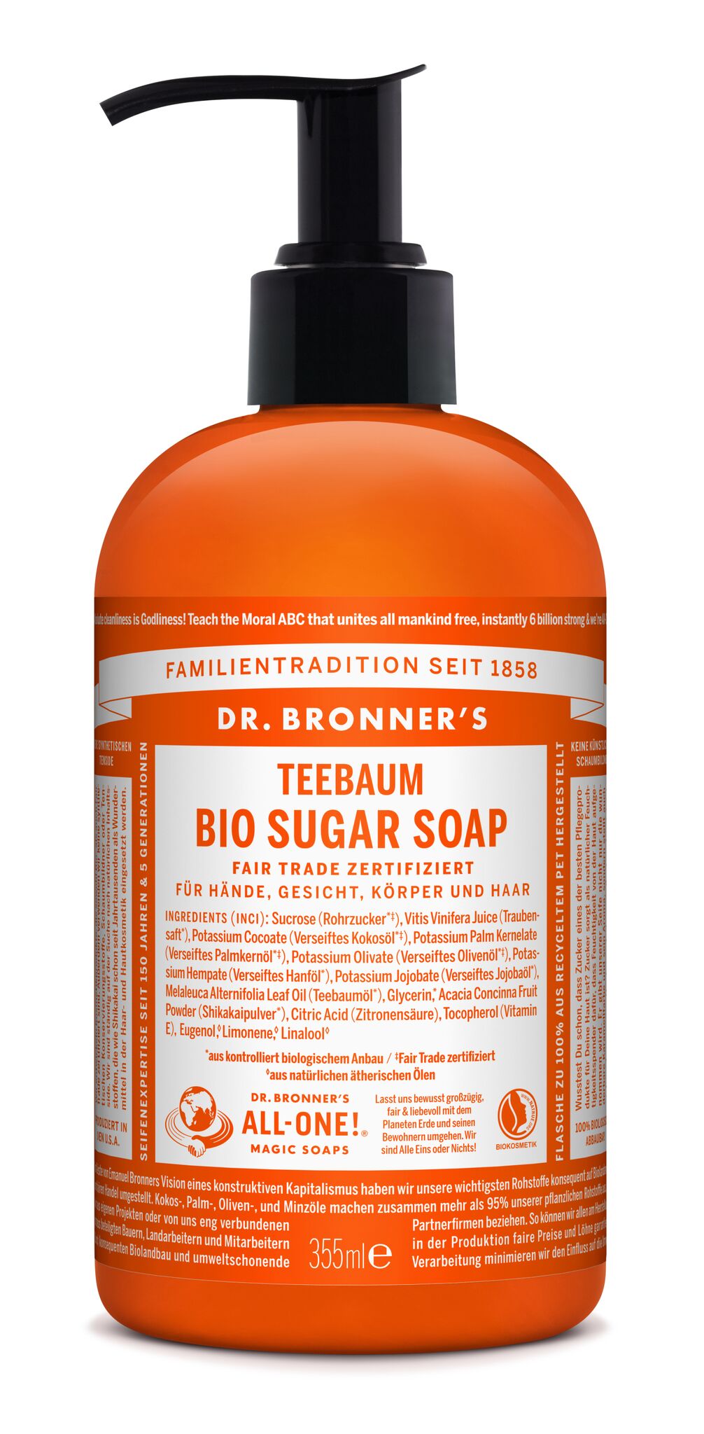 DR. BRONNER'S SUGAR SOAP TEATREE