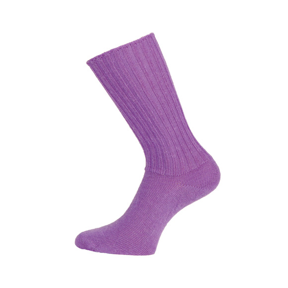 SALE - HOLISTIC SOFT WOOL BED SOCKS LILAC