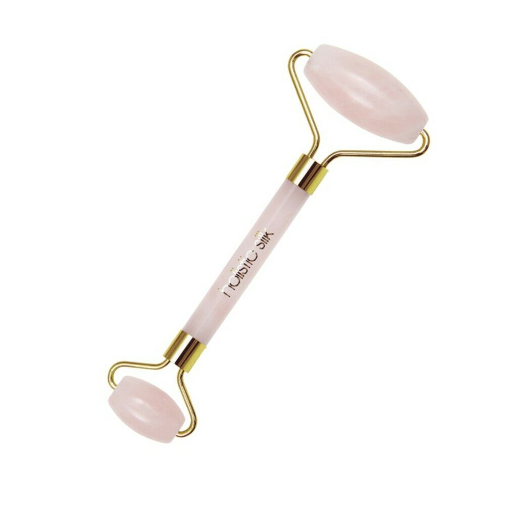 SALE - HOLISTIC SILK CHI GEMSTONE FACIAL ROLLER ROSENQUARZ