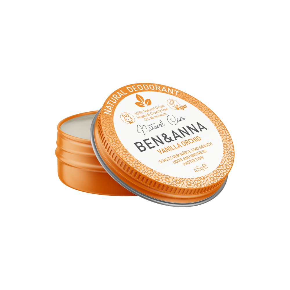 BEN & ANNA NATURAL SODA DEODORANT VANILLA ORCHID METAL JAR