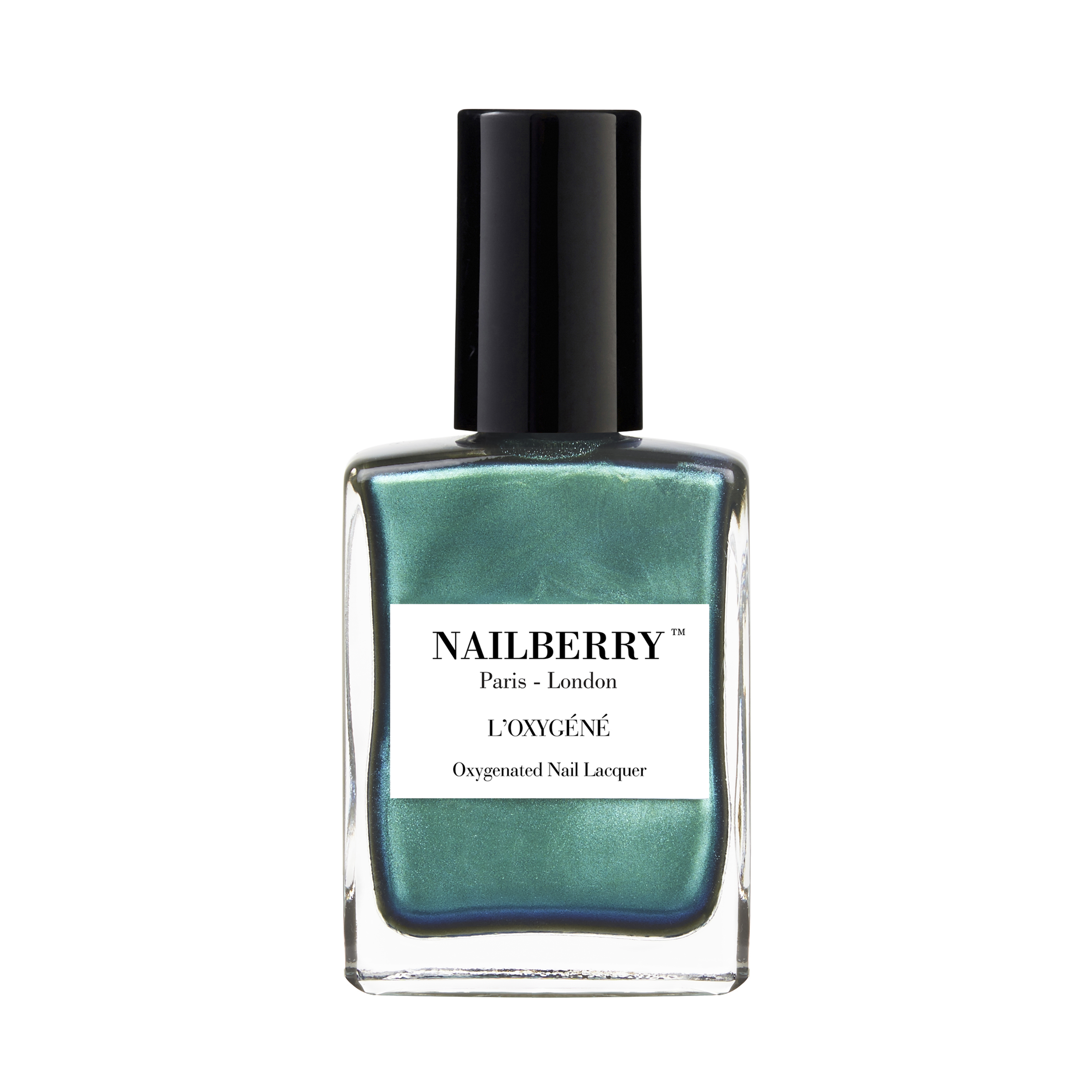 NAILBERRY NAIL LACQUER  GLAMAZON - OXY PEARLISED GREEN BLUE