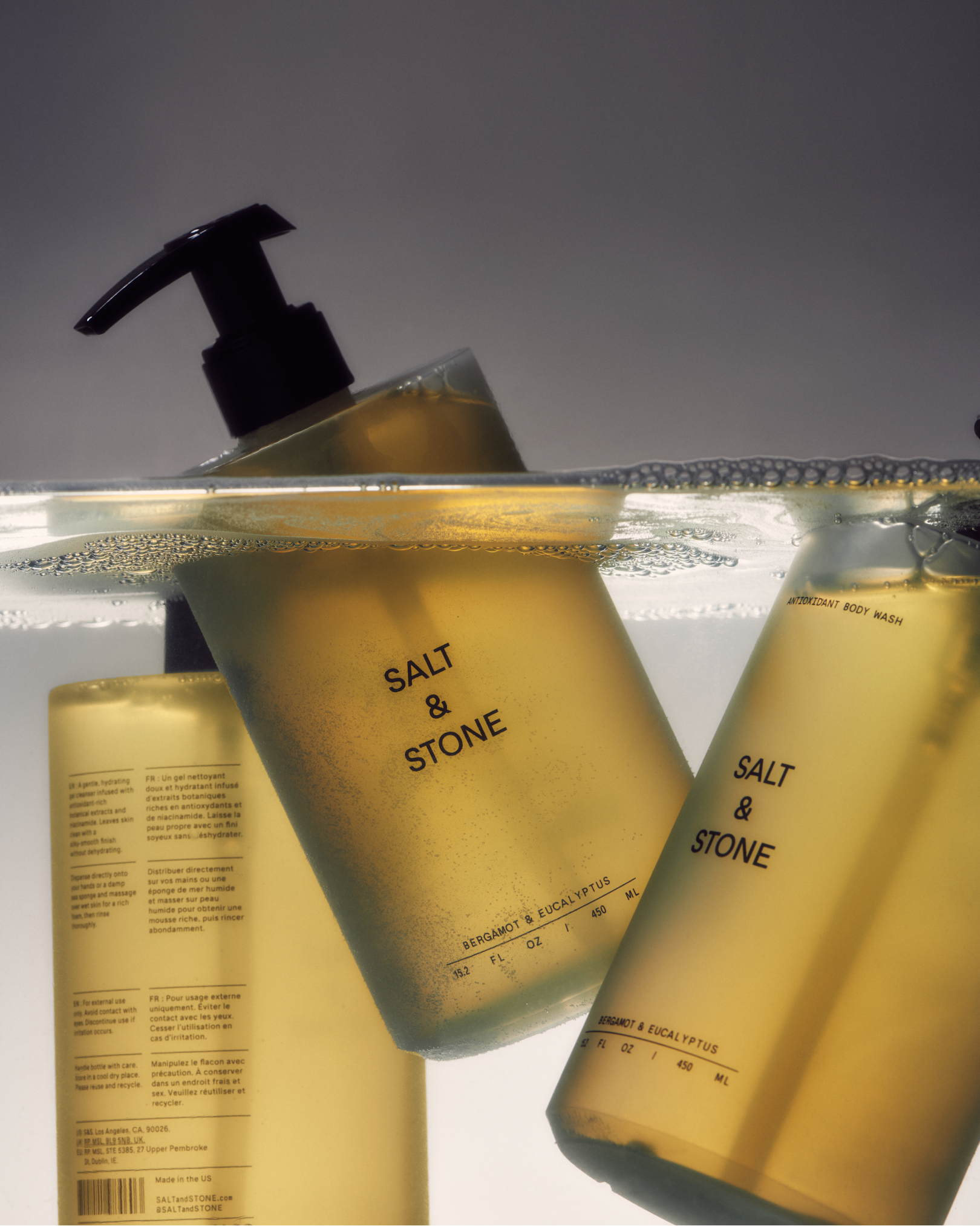 SALT & STONE BODY WASH NEROLI & BASIL