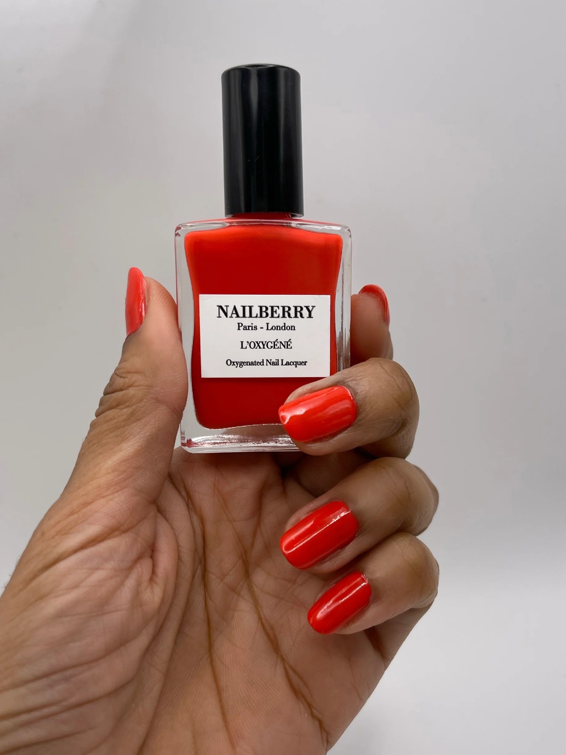 NAILBERRY NAIL LACQUER CHERRY CHERIE -  OXY BRIGHT RED ORANGE