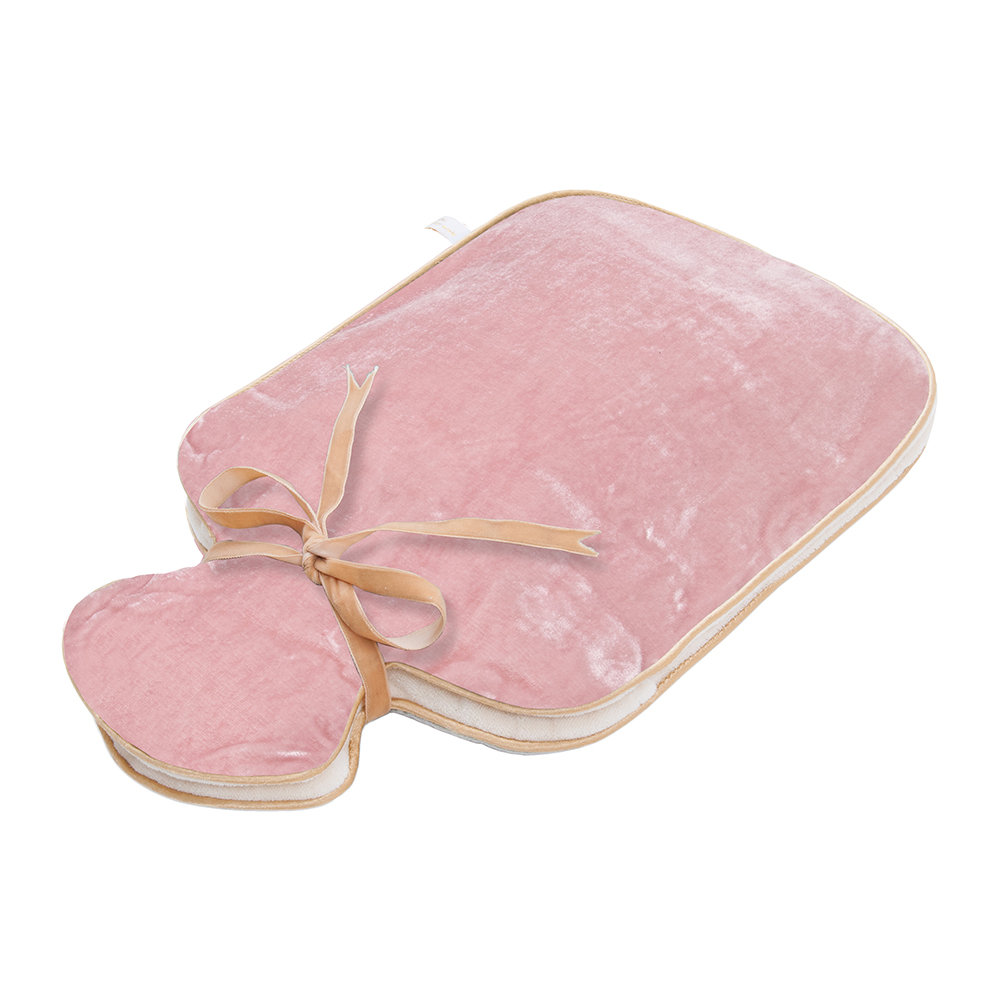 SALE - HOLISTIC SILK HOT WATER BOTTLE - WÄRMFLASCHE SEIDENSAMT - ROSE SILK VELVET-