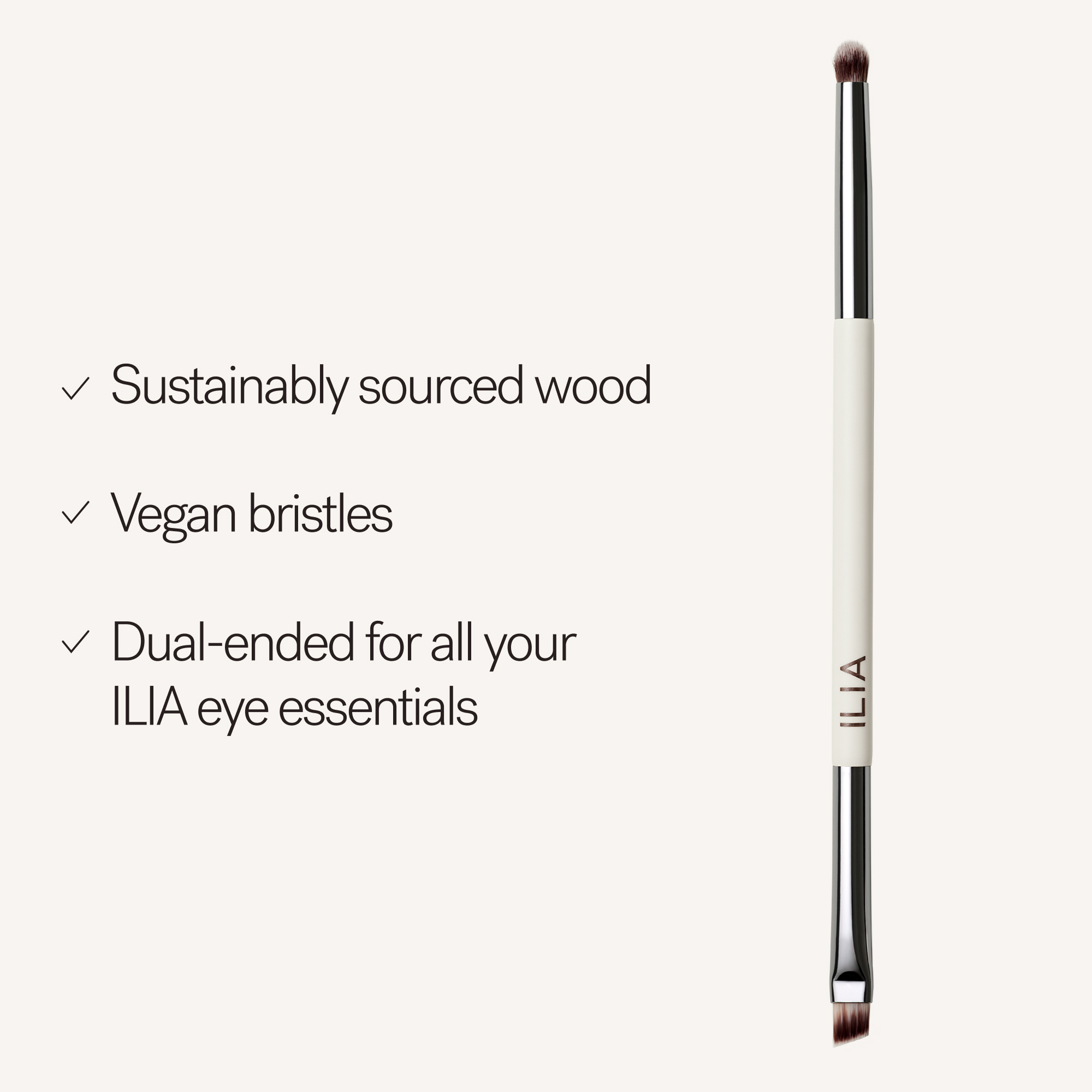 ILIA BEAUTY ANGLED LINE + SMUDGE BRUSH
