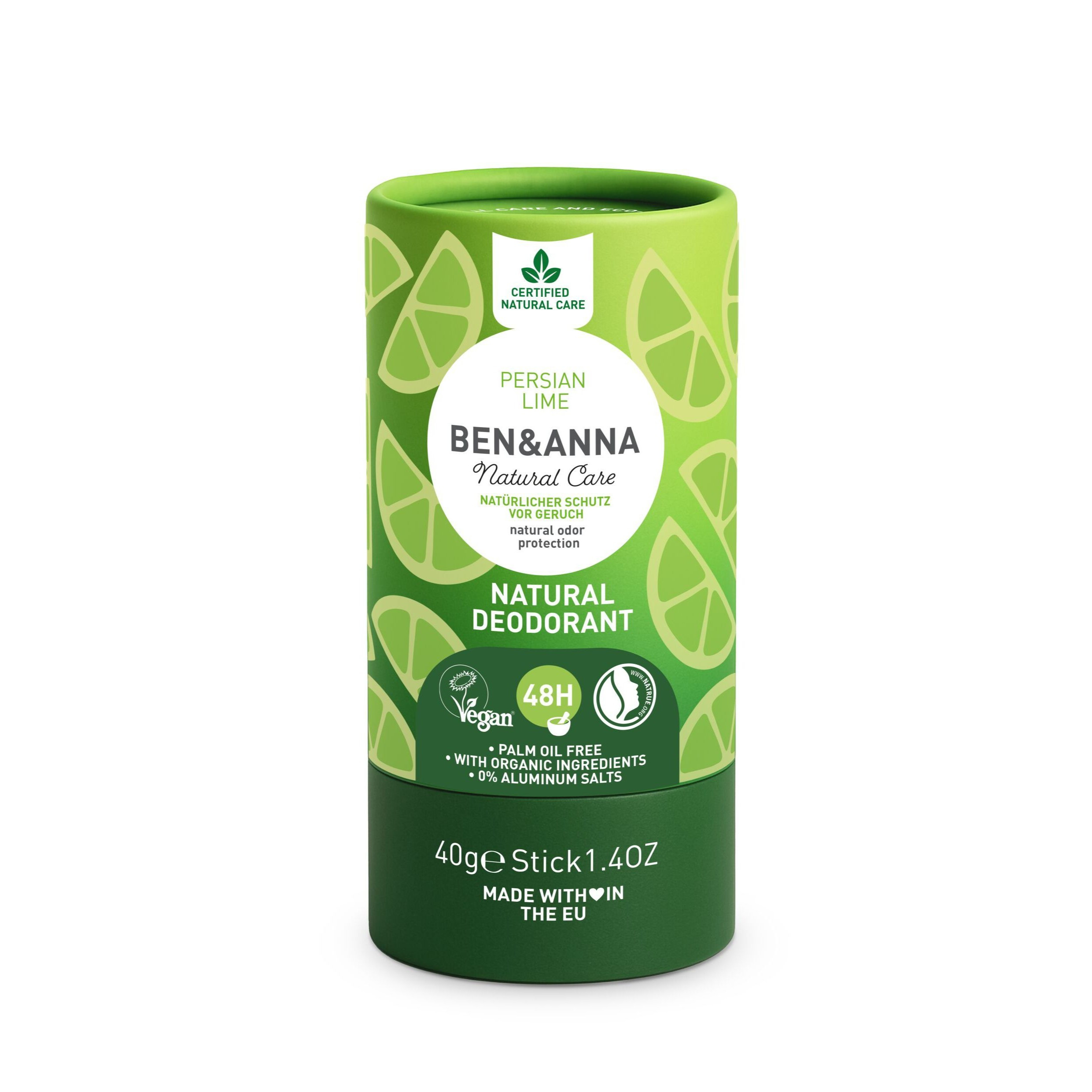 BEN & ANNA NATURAL DEODORANT PERSIAN LIME PAPERTUBE 40G