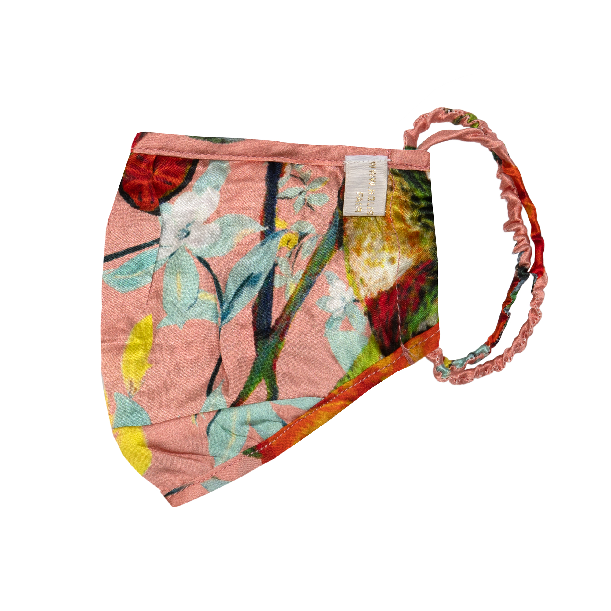 SALE - HOLISTIC SILK ANTI POLLUTION MASK PEACH FLORAL - MUNDSCHUTZ & NASENSCHUTZ