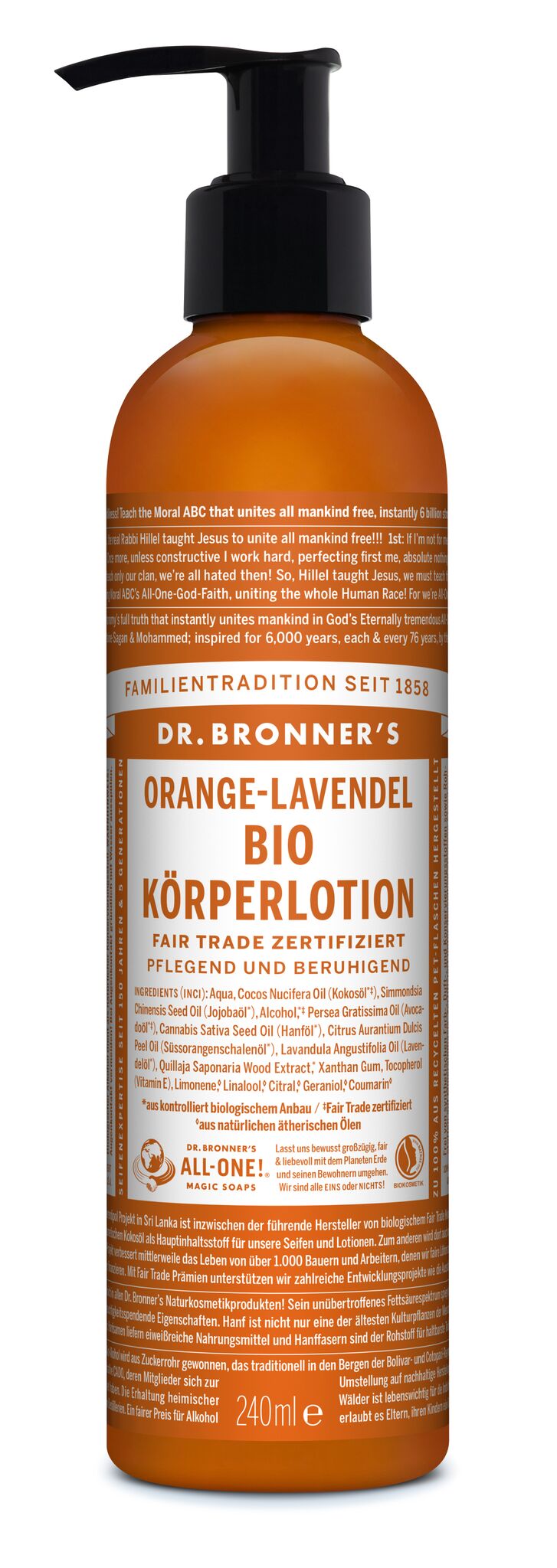 DR. BRONNER'S BIO-KÖRPERLOTION ORANGE LAVENDER