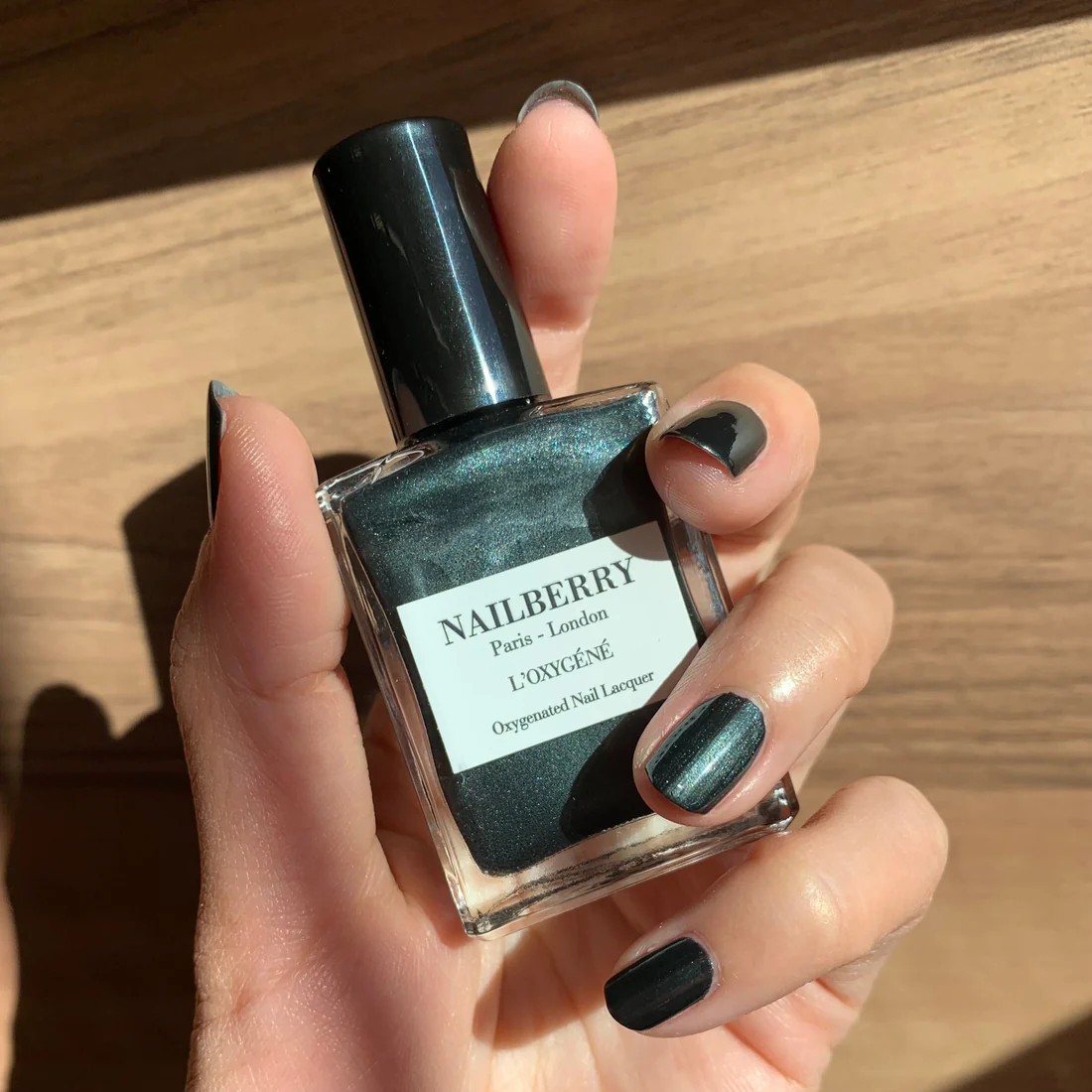 NAILBERRY NAIL LACQUER 50 SHADES - OXY SHEER GRAY BLACK