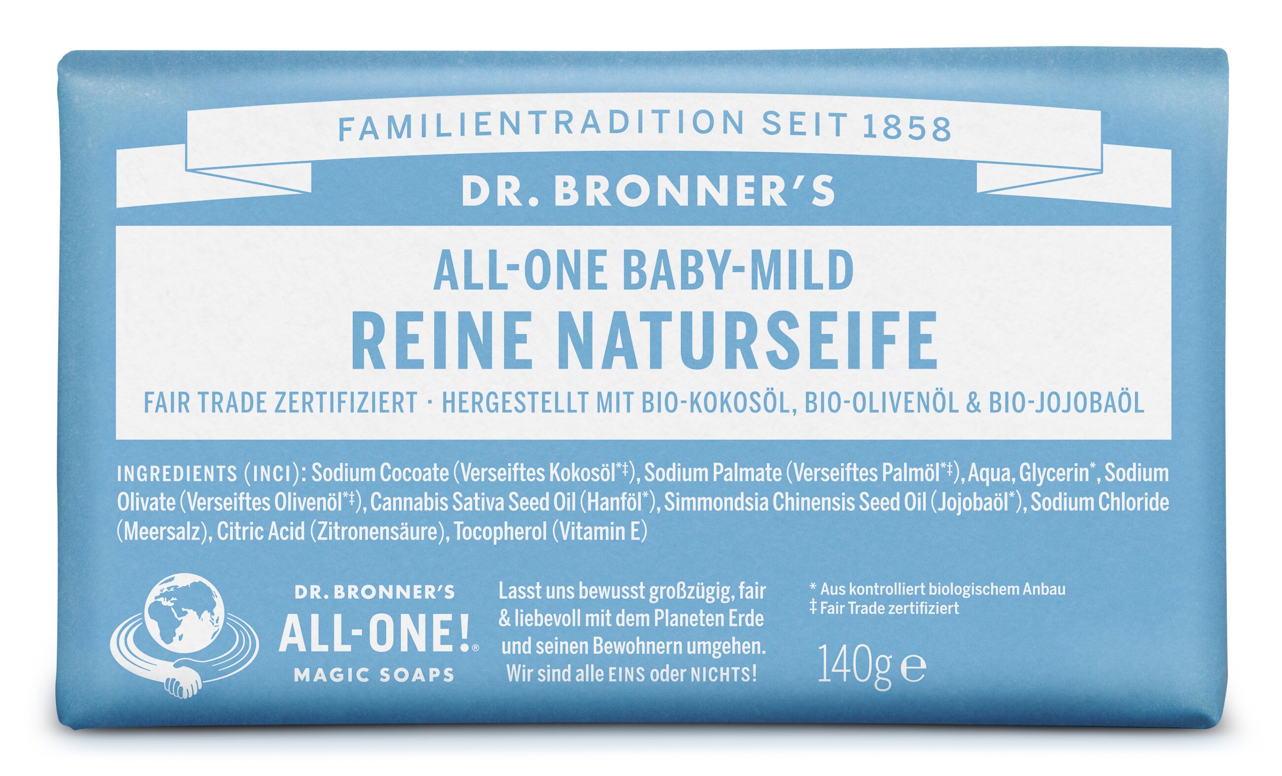 DR. BRONNER'S SOAP BAR BABY MILD